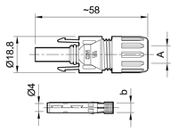 32.0142P0001-UR PV-KBT4/6X-UR - Female Cable Coupler MC4